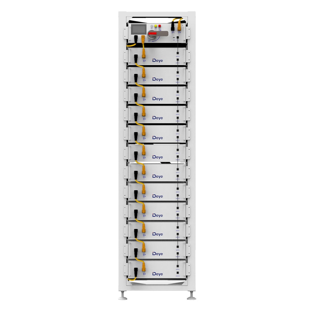 Set Acumulatori Deye BOS-G High Voltage 61,44kWh (12×5,12kWh) cu BMS și Stilaj