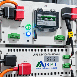 Set Acumulatori LiFePO4 High Voltage 20,48kWh (4×5,12kWh) cu BMS și Stilaj — 2