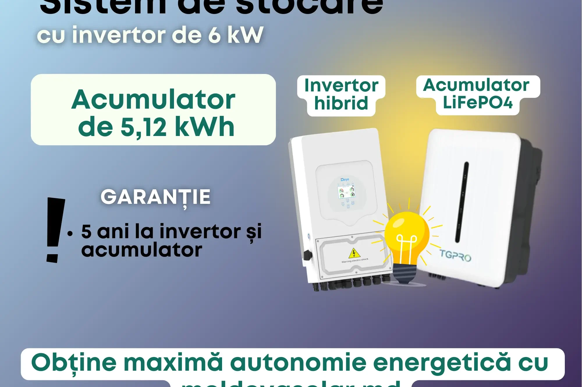 Sistem de stocare 5,12 kw